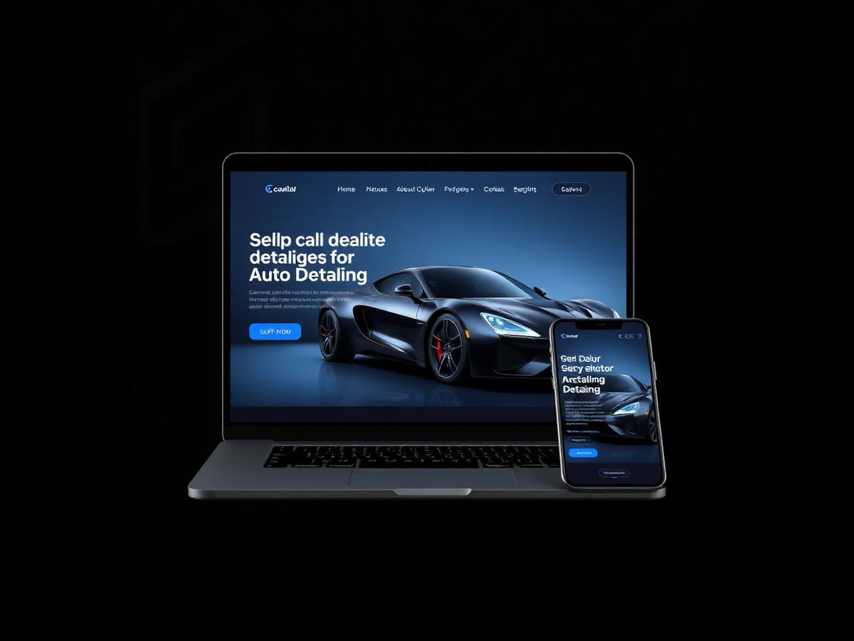 Apex Auto Detailing website shown on desktop and mobile