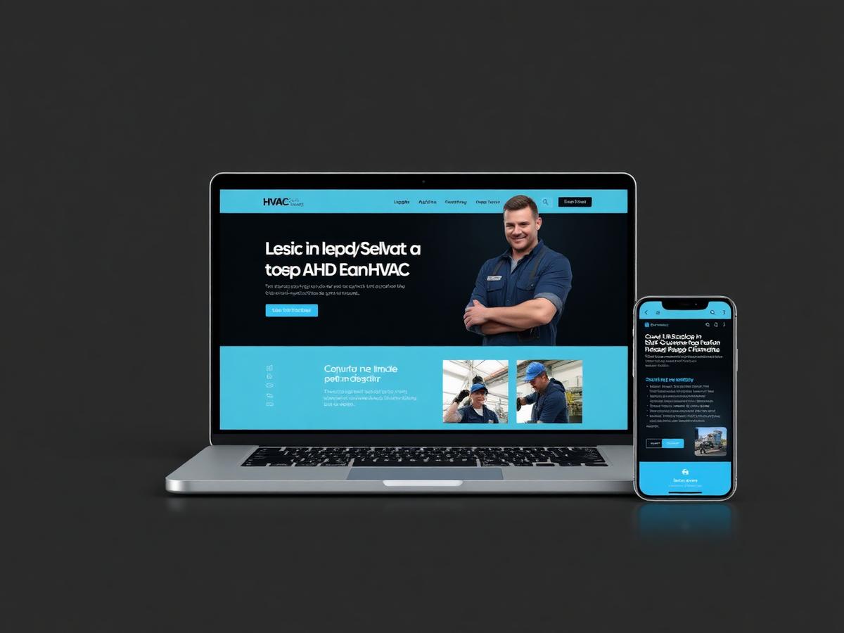 Northline Heating & Air website shown on desktop and mobile